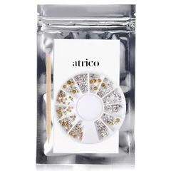 【在庫処分】セット 3サイズ ネイル ネイルパーツ アート ストーン パーツ ハンドメイド 手芸 atrico（アトリコ）底Vクリア レジン 封入