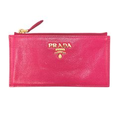 【真贋判定済】PRADA プラダ フラグメントケース  ピンク ウォレット B0420NZSXU
