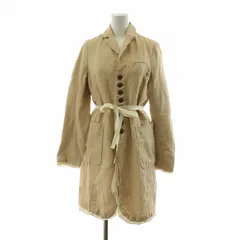 パドカレ pas de calais コート 麻 リネン 薄手 アウター ロング リボン 38 M ベージュ /NQのサムネイル