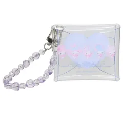 【メール便】マイメロディ ミニポーチ ビーズチェーン付きクリアマルチケースSS ガーリーポップハート 整列 サンリオ マリモクラフト 小物入れ キャラクター グッズ 