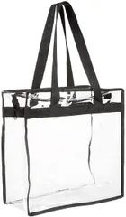 APOSITV 母の日 クリアバッグ 透明 レディース 透明バッグ ビニールバッグ ファスナー付き 手提げ 仕事用