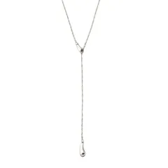 【シルバー×ワンサイズ】[Cream dot. クリームドット公式] ネックレス レディース  金属アレルギー ニッケルフリー ロング チェーン ドロップ Y字 ツイスト 大人 のサムネイル