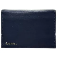 ポールスミス パスケース マルチストライプ カードケース レザー 革 ブラック 黒 PSC753 Paul Smith ロゴ IC ID 二つ折り 定期入れ カードホルダー カード入れ 名刺入れ 通勤 通学 ブランド小物【中古】