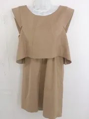 ◇ LIMITLESS LUXURY リミットレス ラグジュアリー 半袖 ミニ ワンピース サイズ36 ベージュ系 レディース  【1203210001082】