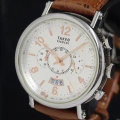 大幅値下げ！早い者勝ち❗️TAKEO KIKUCHI シルバーアナログ時計　稼動中 稼働品】TAKEO KIKUCHI TK-30C0／ホワイト×シルバー - メルカリ