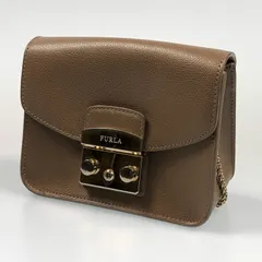 【姫路東店】 中古 Furla | フルラ ショルダーバッグ METROPOLIS MINI CROSSBODY 00820671 ブラウン 【121】