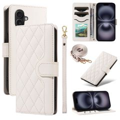 【在庫セール】耐衝撃 横置き機能 携帯カバー カード収納 財布型 ケース ケース ケース いphone16 肩掛け スマホケース 16 ストラップ付き(パールホワイト) 16 iPhone iPhone 対応 ショルダー アイフォン16 手帳型 用