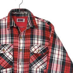 80s BIGMAC LINING FLANNEL SHIRT L相当 チェック ビッグマック 中綿入り 裏キルティング 長袖 ネルシャツ 古着