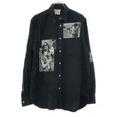 TAKAHIRO MIYASHITA The SoloIst. タカヒロミヤシタザソロイスト 24AW フォトパッチルーズフィットレギュラーカラーシャツ ss.0001aAW24 ブラック 48