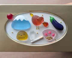 『①一富士二鷹三茄子』シーグラスアート　四扇五煙草六座頭　お正月　富士山