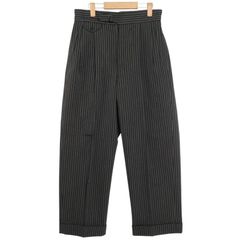 HAVERSACK ATTIRE(ハバーサック アタイア) タック入り ストライプ ベルテッド スラックス パンツ サイズM 古着