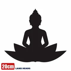 車 ステッカー 20cm 神様 仏陀 座禅 給油口 おもしろ バイク かっこいい カー用品 かわいい シール おしゃれ 転写式 黒 送料無料 st2024-20