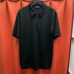 VERSACE CLASSIC V2 ヴェルサーチ　クラシック　半袖　ハーフジップ　シャツ　ポロシャツ　サマーニット　シアー　シースルー　ブラックのサムネイル