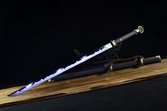 『東来』65 高マンガン鋼焼き藍刃｜真珠魚皮風鞘 × 鉄合金装具｜全長 110cm レプリカ　COSPLAY 装飾用”“非実戦 美術刀 刀装具 模擬刀 居合刀 日本刀 模造刀 鑑賞用 武具