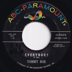 Tommy Roe Everybody / Sorry I'm Late, Lisa ABC-Paramount US 45-10478 211794 R&B R&R レコード 7インチ 45