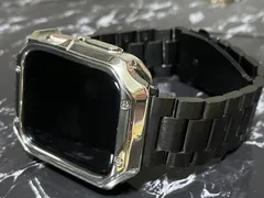 ステンレスベルト　シルバーブラック　アップルウォッチ メンズ レディース ultra ultra2 38mm 40mm 41mm 42mm 44mm 45mm 49mm カバー ケース Apple Watch バンド