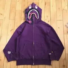 A BATHING APE 初期 希少 シャークパーカー フランケンタグ 紫 A BATHING APE アベイシングエイプ 初期フランケンタグ NFS限定