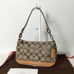 2508-89｜コーチ シグネチャー ハンドバッグ ライトブラウン