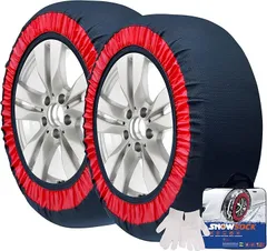 Beikemall タイヤチェーン 布製 非金属 軽自動車 簡単装着 ジャッキアップ不要 冬雪 雪道 凍結 滑り止め(KE72)