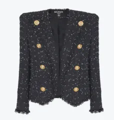 極美品✨BALMAIN ラムレザー テーラードジャケット 黒 ステッチ XL 2025年最新】BALMAIN テーラードジャケットの人気アイテム
