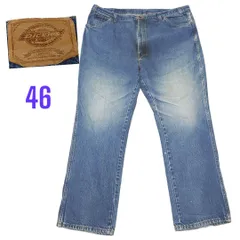 大きめBIGサイズディッキーズDickies古着デニムパンツw46股下77㎝