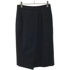 DRIES VAN NOTEN ドリスヴァンノッテン 1プリーツウールタイトスカート  ネイビー 34のサムネイル