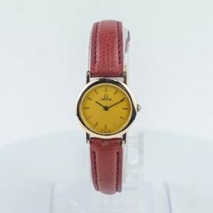 OMEGA デビル 1980年代 クォーツ レディースウォッチ ゴールドダイアル ボックス 22mm 1504