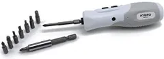 エンプレイス 電動 ドライバー ビット10本セット 充電式 電圧3.6V LEDライト機能 電動手動 ハイブロ マグネチックタイプ USB グレーホワイト NT-H200Wのサムネイル