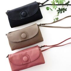 お財布 ショルダー レディース ショルダーバッグ 牛革 お財布ポシェット カード収納 スマホ 斜めがけ おしゃれ 本革のお財布ショルダー 3カラー