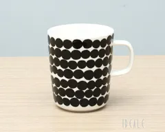 新品 マリメッコ シイルトラプータルハ マグカップ 250ml ブラック marimekko SIIRTOLAPUUTARHA ギフト 結婚祝い プレゼント 贈り物