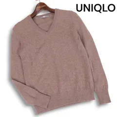 UNIQLO ユニクロ 秋冬★ 高級 カシミヤ100% Vネック セーター ニット Sz.M レディース