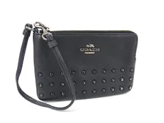 COACH コーチ レザー マルチポーチ マルチケース 小物入れ レディース メンズ ブラック系 DJ1899