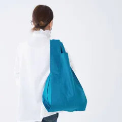 ☆ check.green ☆ 392plus m ポケット収納エコバッグ BIG エコバッグ 折りたたみ コンパクト エコバック 392 plus m ビッグ 大容量 ショッピングバッグ お買い物バッグ お買い物バック おりたたみ 折り畳み サブバッグのサムネイル