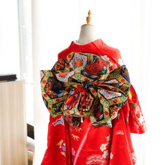 黒金の格子アシンメトリー作り帯 - メルカリ