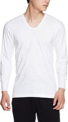 [グンゼ] インナーシャツ 快適工房 大きいサイズLL 綿100% 長袖U首 KH3010B