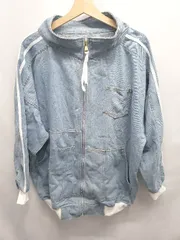 ◇ Θ DIAVEL ディアベル サイドライン 長袖 デニム ジャケット Gジャン サイズＭ ブルー系 レディース E  【1507230010711】