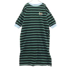 graniph グラニフ ボーダー柄 半袖 ワンピース L ブラック系 レディース 古着