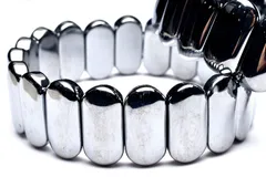 健康のお守りに！ テラヘルツ鉱石 20x10mm バングル 1個売り パワーストーン 天然石 _BG4954