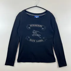 BURBERRY blue label 00s y2k horse print studs L/S Tee 38 バーバリー ブルーレーベル スタッズ 長袖 Tシャツ ロンT 三陽商会 アーカイブ