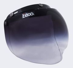 【特価商品】グラディエント グレー ベース付き 開閉式 BG09-G2 フリップアップ バブルシールド ヘルメットシールド ボゴ(BOGO)