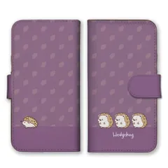 iPhone14Pro ケース 手帳型 アイフォン14 プロ スマホケース ハリネズミ はりねずみ 動物 アニマル 可愛い かわいい 癒し イラスト カラー05