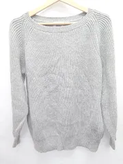 ◇ ⊇ B:MING by BEAMS コットン混 長袖 リブニット セーター グレー レディース メンズ E  【1411130014031】