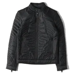 美品 DIESEL ディーゼル ライダースジャケット シャーク スカル キルティング パテッド シングル W-SHARK JACKET バイカー ブルゾン ボーン 刺繡 ブラック 黒 XS アウターのサムネイル
