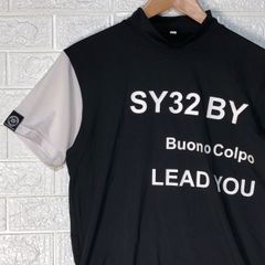 エスワイサーティーツー　ゴルフ　モックネック　ブラック　半袖Tシャツ