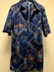 70年代Searsリアル年代総柄シャツ黄金サイズオールド美品スペシャルプライス