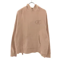 チャンピオン ロゴ刺繍 長袖 スウェットパーカー M ピンク Champion レディース 古着 【240504】