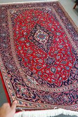 ペルシャ絨毯 346x248 手織り 美術品 カーシャーン産 クリーニング済み
