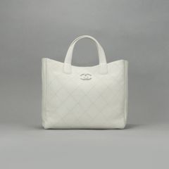 未使用 シャネル ツイード ココマーク ストーン トングサンダル ホワイト CHANEL シャネル サンダル 靴 シューズ ファブリック ホワイト