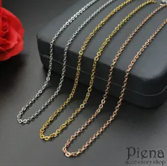 チェーン レディース メンズ サージカルステンレス 小豆 アズキ 2mm 2ミリ 40cm 45cm 50cm 金属アレルギー対応 安心 シルバー ゴールド ピンクゴールド 短め 長め 細め 秋冬 大人気