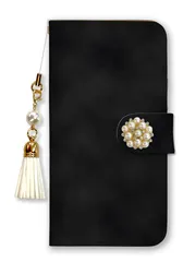 Galaxy S21 Ultra 5G SC-52B ケース 手帳型 ギャラクシーS21ウルトラ スマホケース ビジュー パール デコ ストラップ付  おしゃれ 無地 大人 可愛い エレガント ブランド グリーン ブルー カラー10